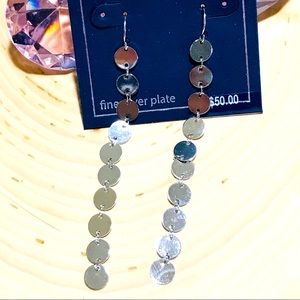 Belk Silverworks Silver plate dangle disc earrings